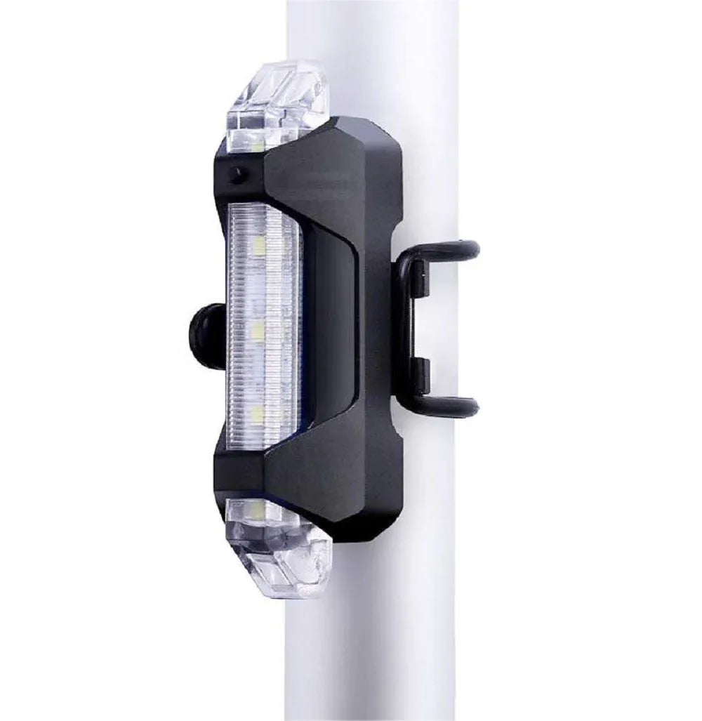 1560 Rechargeable Bicycle Front Waterproof Led Light (White) - Zidbik