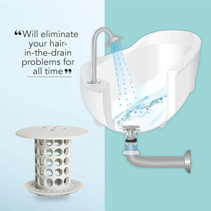 Universal Tub Drain Hair Catcher Strainer (1 Pc) - Zidbik
