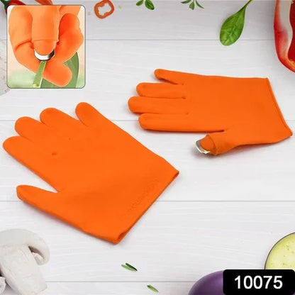 Gloves Silicone Thumb Knife Finger Protector Gears Cutting Vegetable Harvesting Knife - Zidbik