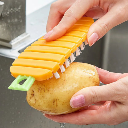 2950 Vegetable Scrubbing Brush Vegetable Scrubber Nontoxic Fruit Brush Carrot Shape Vegetable Brush For Potato For Vegetable - Zidbik