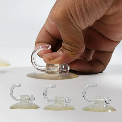 7487 Transparent Rubber Vacuum Sucker Hooks Hanger Strong Suction Cup Bathroom Kitchen Window Wall Accessorie. - Zidbik
