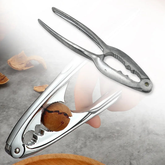 9357 Small Walnut Cracker Luxury Die Cast Stainless Alloy Nut Cutter Walnut Clamp Plier Portable Smart Walnut Akhrot Household Open Core Pliers For All Nuts - Zidbik